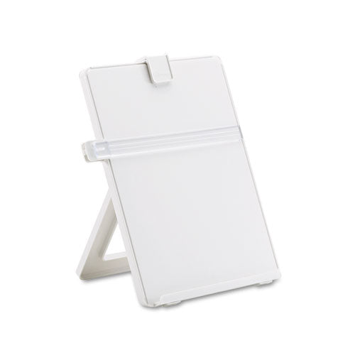 Fellowes Non-Magnetic Desktop Copyholder, Holds Up to 125 Letter Size Sheets, Plastic, Platinum