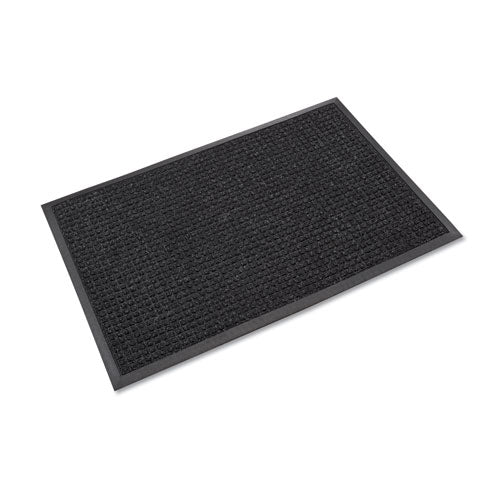 Crown Super-Soaker Wiper/Scraper Mat with Gripper Bottom, Rectangular, Charcoal Gray Loop Pile Surface, 36" x 10 ft