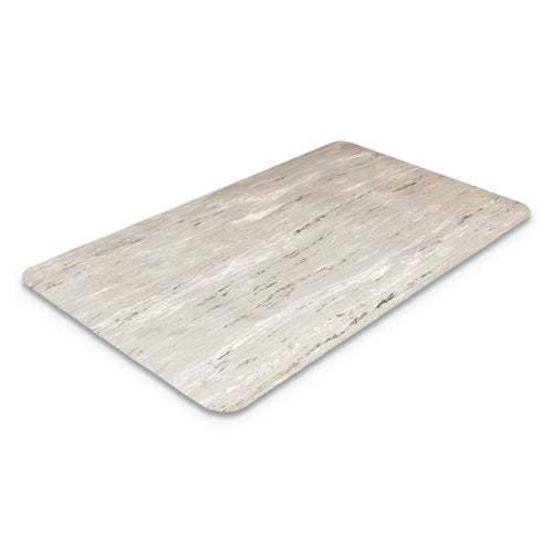 Crown Cushion-Step Marbleized Rubber Mat, Rectangular, Gray Smooth Surface, 36" x 72"