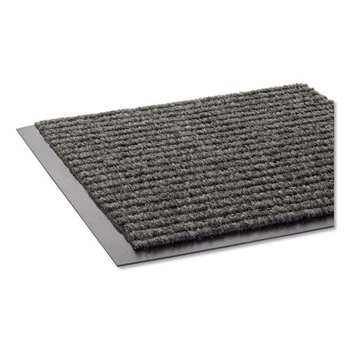 Crown Needle-Rib Wiper/Scraper Mat, Rectangular, Gray Ribbed Surface, 48" x 72"