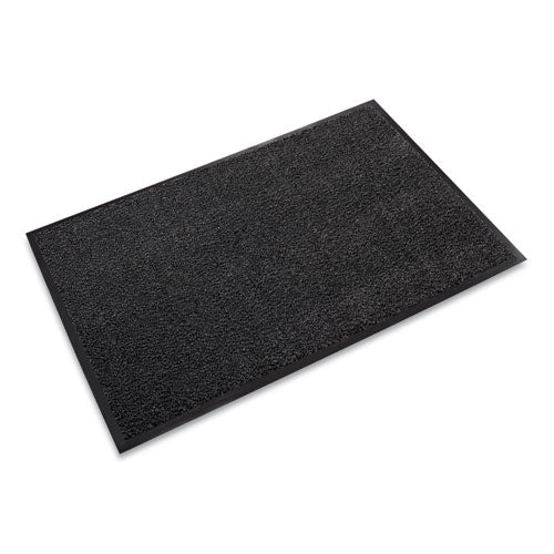 Crown Dust-Star Microfiber Wiper Mat, Rectangular, Charcoal Gray Carpeted Surface, 36" x 10 ft