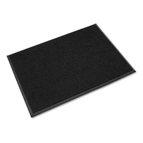 Crown Mat-A-Dor Entrance Scraper Mat, Black Fingertip Textured Rubber Surface, 24" x 32"