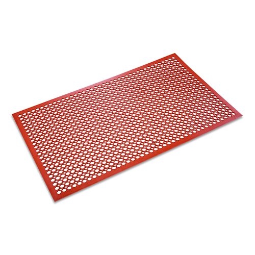 Crown Grease-Resistant Safewalk-Light Wet/Oily Floor Anti-Fatigue Drainage Mat, 0.5" Thick, 36 x 60, Terra Cotta Perforated Surface