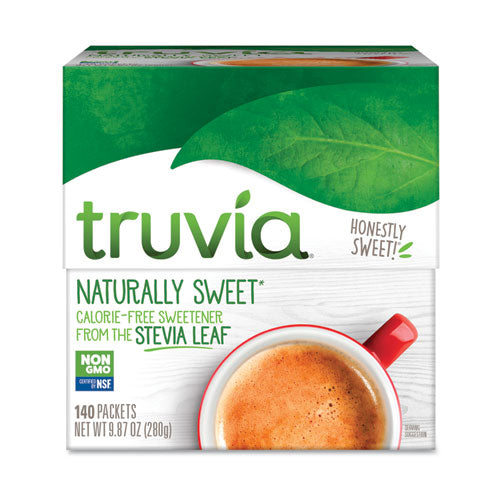 Truvia Natural Sugar Substitute, 0.12 oz Packet, 140/Box