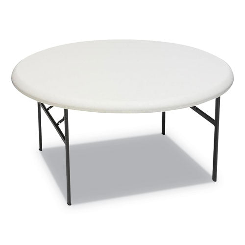 Iceberg IndestrucTable Classic Folding Table, Round, 60" x 29", Platinum