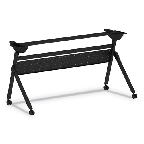Alera Flip and Nest Table Base, 55.88w x 23.63d x 28.5h, Black