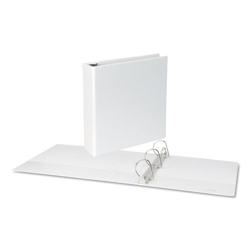 Universal Slant D-Ring View Binder, 3 Rings, 2" Capacity, 11 x 8.5, White