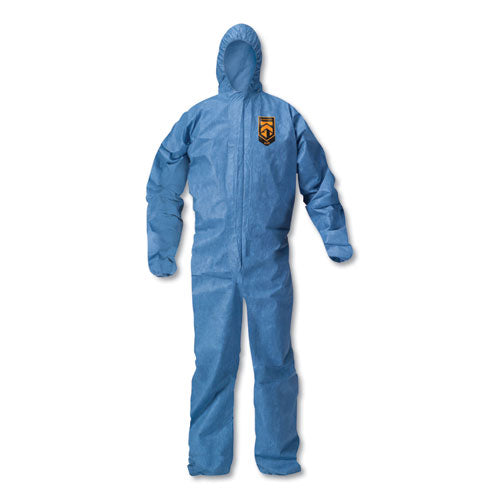 KleenGuard A20 Breathable Particle Protection Coveralls, Hood, X-Large, Blue, 24/Carton