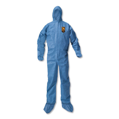 KleenGuard A20 Elastic Back Wrist/Ankle, Hood/Boots Coveralls, Blue, 20/Carton