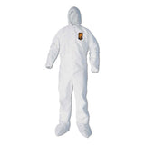 KleenGuard A40 Elastic-Cuff, Ankle, Hood and Boot Coveralls, White, 25/Carton