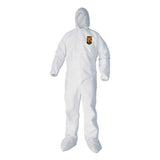 KleenGuard A40 Elastic-Cuff, Ankle, Hood and Boot Coveralls, White, 25/Carton