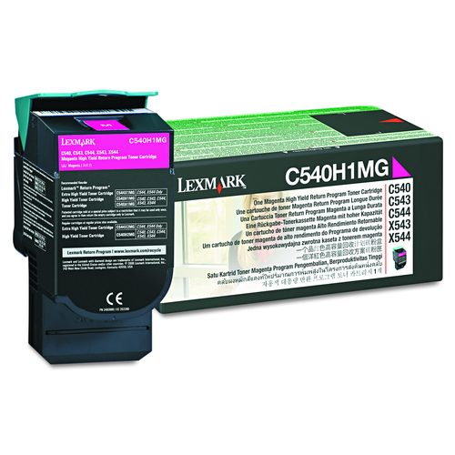 Lexmark C540H1MG Return Program High-Yield Toner, 2,000 Page-Yield, Magenta