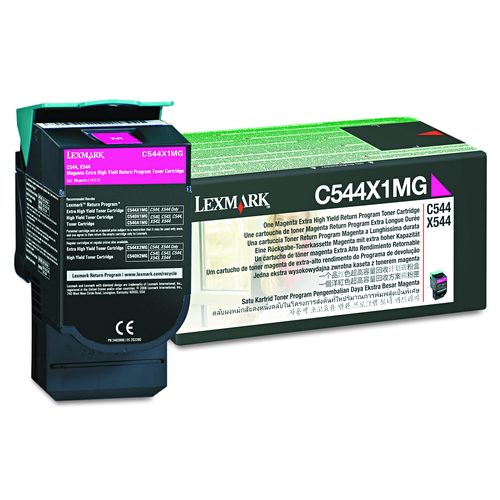 Lexmark C544X1MG Return Program Extra High-Yield Toner, 4,000 Page-Yield, Magenta