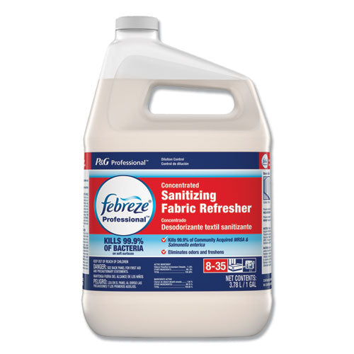 Febreze Professional Sanitizing Fabric Refresher, Light, 1 gal Bottle, Concentrate