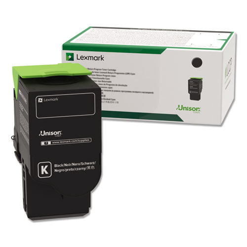 Lexmark 78C1UK0 Return Program Toner, 10,500 Page-Yield, Black