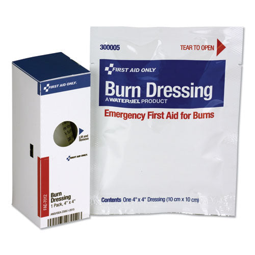 First Aid Only SmartCompliance Refill Burn Dressing For Unitized and First Aid Stations, 4" x 4", White