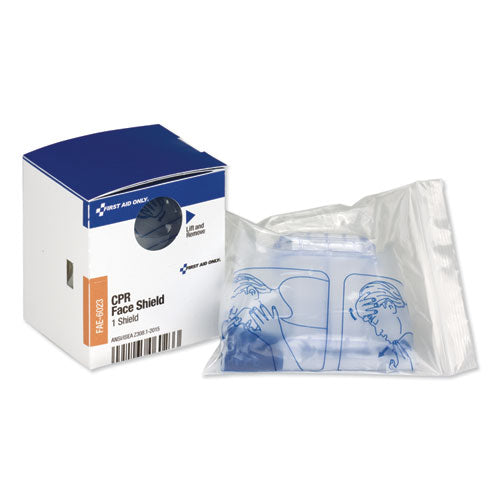 First Aid Only SmartCompliance CPR Face Shield and Breathing Barrier, Plastic, One Size Fits Most