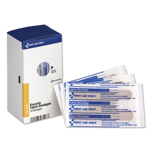 First Aid Only Knuckle Bandages, Individually Sterilized, 10/Box