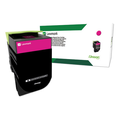 Lexmark 80C1HM0 Return Program High-Yield Toner, 3,000 Page-Yield, Magenta