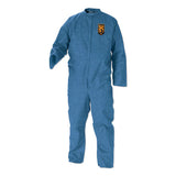 KleenGuard A20 Breathable Particle Protection Coveralls, Zip Front, Open Wrists and Ankles, Blue, 24/Carton