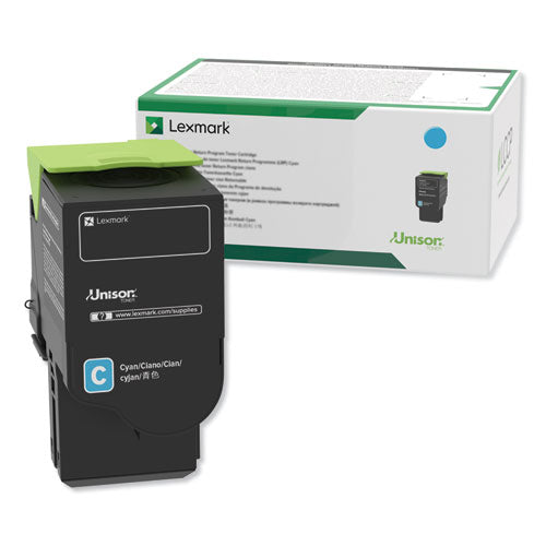 Lexmark 78C1XC0 Return Program Extra High-Yield Toner, 5,000 Page-Yield, Cyan