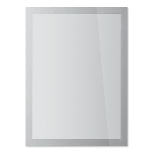 Durable DURAFRAME SUN Sign Holder, 8.5 x 11, Silver Frame, 2/Pack