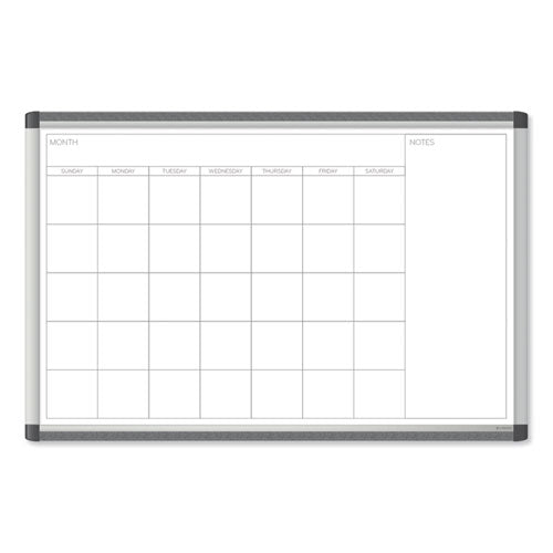 U Brands PINIT Magnetic Dry Erase Calendar, Monthly Planning/Scheduling, 36 x 24 (Actual Size: 35 x 23), White Surface, Aluminum Frame