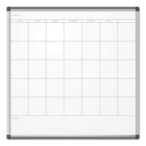 U Brands PINIT Magnetic Dry Erase Calendar, Monthly Planning/Scheduling, 36 x 36 (Actual Size: 35 x 35), White Surface, Aluminum Frame