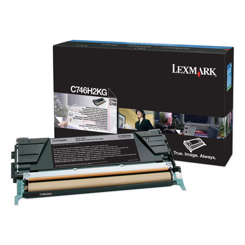Lexmark C746H2KG High-Yield Toner, 12,000 Page-Yield, Black