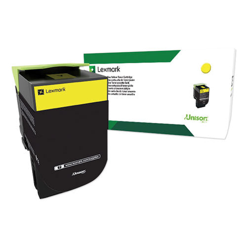Lexmark 80C0XYG Return Program Extra High-Yield Toner, 4,000 Page-Yield, Yellow, TAA Compliant