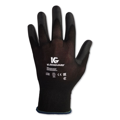KleenGuard G40 Polyurethane Coated Gloves, EN388: 3131X, 10" Long, Small, Black, 60 Pairs/Carton
