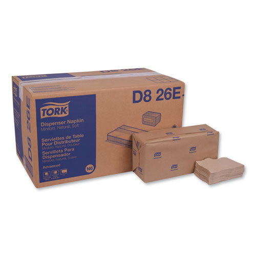 Tork Advanced Soft Minifold Dispenser Napkins, 1-Ply, 13 x 12, Natural, 6,000/Carton