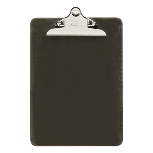 Universal Plastic Clipboard with High Capacity Clip, 1.25" Clip Capacity, Holds 8.5 x 11 Sheets, Translucent Black