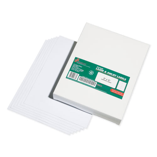 AbilityOne 7530016471413, SKILCRAFT Recycled Address Labels, Inkjet/Laser Printers, 2 x 4, White, 10/Sheet, 250 Sheets/Box