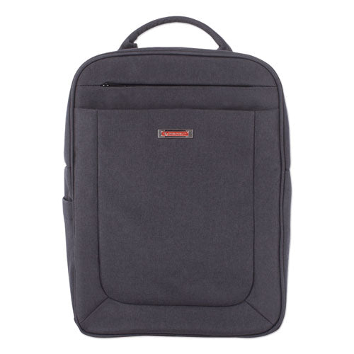 Swiss Mobility Cadence 2 Section Business Backpack, Fits Devices Up to 15.6", Polyester, 6 x 6 x 17, Charcoal