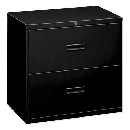 HON 400 Series Lateral File, 2 Legal/Letter-Size File Drawers, Black, 30" x 18" x 28"