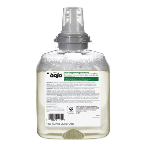 GOJO TFX Green Certified Foam Hand Cleaner Refill, Unscented, 1,200 mL