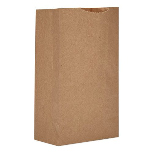 Ross & Wallace Paper Products Grocery Paper Bags, 3# Size, 30# Basis Weight, 4.74" x 2.91" x 8.66", Kraft, 500/Bundle