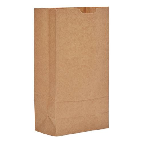 Ross & Wallace Paper Products Grocery Paper Bags, 10# Size, 35# Basis Weight, 7" x 4.38" x 13.75", Kraft, 500/Bundle