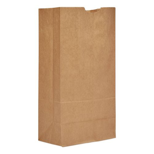 Ross & Wallace Paper Products Grocery Paper Bags, 20# Size, Heavy-Duty, 50# Basis Weight, 8.25" x 5.25" x 16.13", Kraft, 500/Bundle