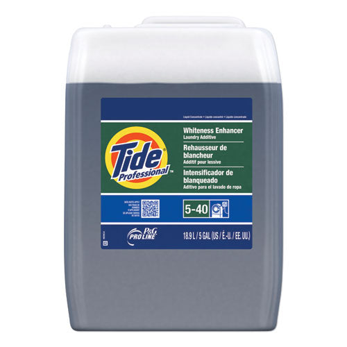 Tide PRO Whiteness Enhancer Laundry Additive, Unscented, 5 gal, Closed-Loop Container