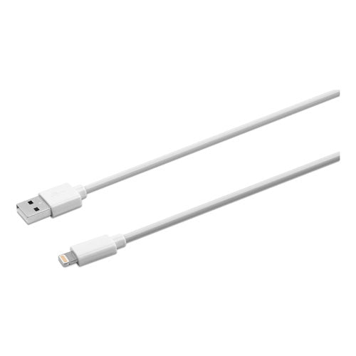 Innovera USB Apple Lightning Cable, 10 ft, White