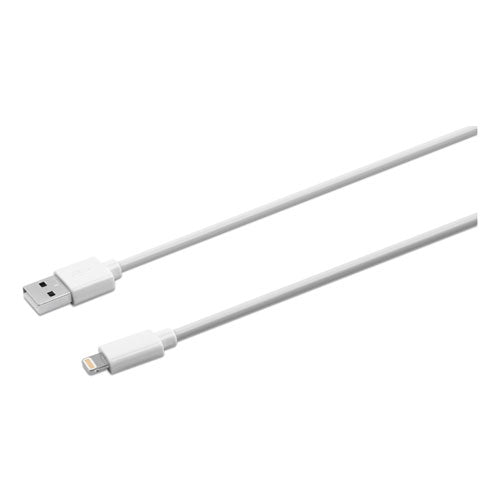 Innovera USB Apple Lightning Cable, 6 ft, White