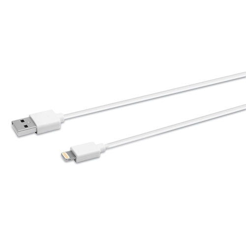 Innovera USB Apple Lightning Cable, 3 ft, White