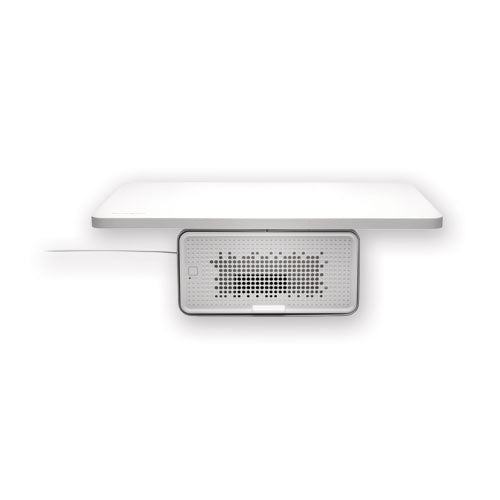 Kensington FreshView Wellness Monitor Stand with Air Purifier, For 27" Monitors, 22.5" x 11.5" x 5.4", White, Supports 200 lbs