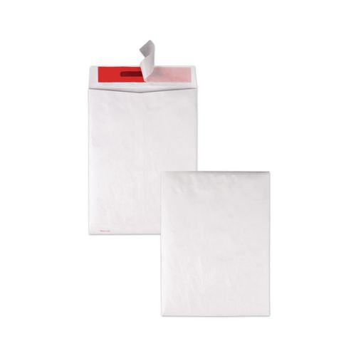 Quality Park Tamper-Indicating Mailers Made with Tyvek, #10 1/2, Flip-Stik Flap, Redi-Strip Adhesive Closure, 9 x 12, White, 100/Box
