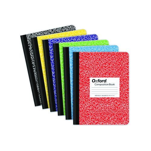 TOPS Composition Book, Wide/Legal Rule, Randomly Assorted Cover Color, (100) 9.75 x 7.5 Sheets