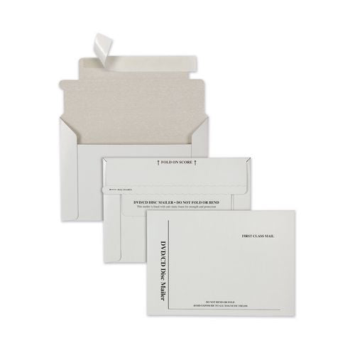 Quality Park Disk/CD Foam-Lined Mailers for CDs/DVDs, Square Flap, Redi-Strip Adhesive Closure, 8.5 x 6, White, 25/Box