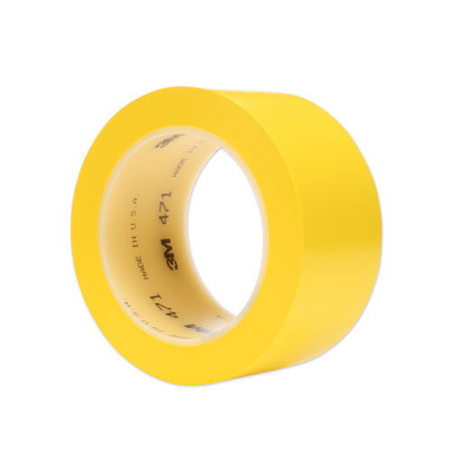 3M Vinyl Floor Marking Tape 471, 2" x 36 yds, Yellow