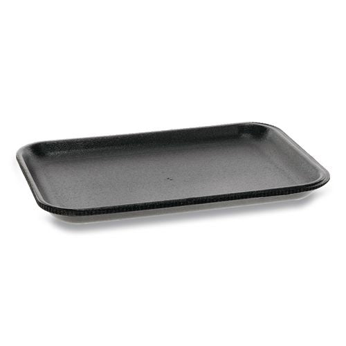 Pactiv Evergreen Supermarket Tray, #2, 8.4 x 5.9 x 0.7, Black, Foam, 500/Carton
